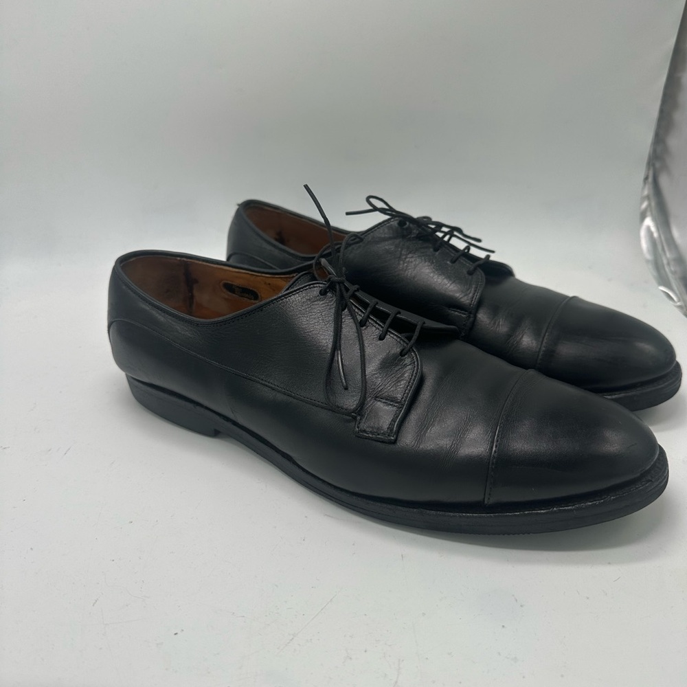 Allen Edmonds Bergland Cap Toe Lace Up Black Leather Oxford Shoes 6501 Mens 13 D
